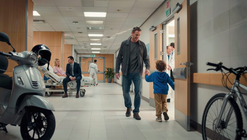 Meine Eltern blieben meiner Hochzeit wegen meines tätowierten Mannes fern – Dann sah mein Vater ihn mit einem kleinen Jungen vor einem Krankenhaus