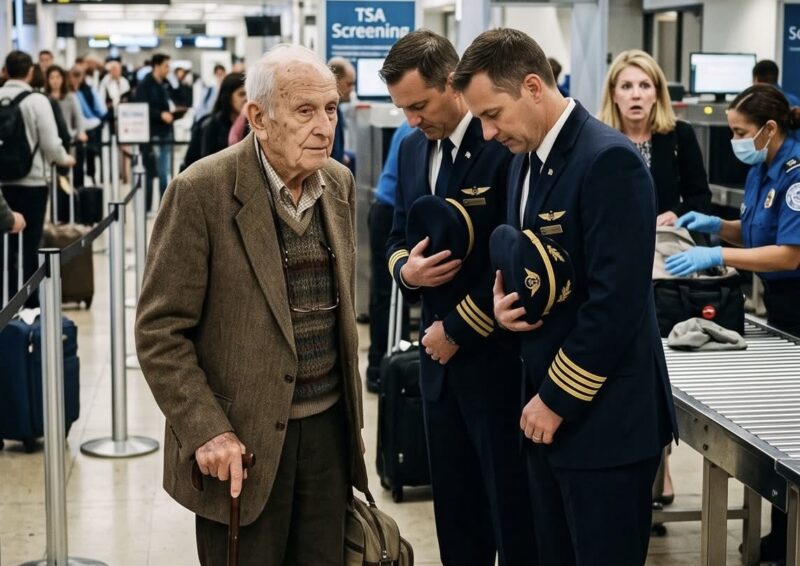 Eine Frau verspottete meinen 81-jährigen Vater – doch als die Piloten ihn erkannten, wurde es am ganzen Flughafen plötzlich still.